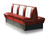 HW-180DB Sofa | Bel Air Retro Fifties Furniture