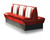 HW-180DB Sofa | Bel Air Retro Fifties Furniture