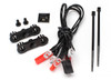 LED Lights/ harness (4 red lights)/ LED housing (2)/ wire clip (1)/ wire ties (2)/ 3x6mm CCS (2) (use with 3686)