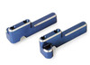 Servo mounts, steering/ shift (machined aluminum) (blue) (f&r)/ machine screws (