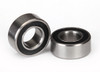 Ball bearings, black rubber sealed (5x10x4mm) (2)