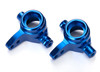 Steering blocks, 6061-T6 aluminum, left & right (blue-anodized)