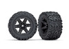 Tires & wheels, assembled, glued (2.8') (RXT black wheels, Talon Extreme tires, foam inserts) (2) (TSM rated)