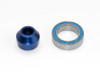 Bearing adapter, 6160-T6 aluminum (blue-anodized) (1)/10x15x4mm ball bearing (bl