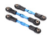 Suspension link, rear, aluminum (blue-anodized) (3) (top and bottom)/ aluminum pivot ball