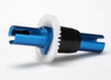 Spool (solid axle), 6061-T6 aluminum (blue-anodized)