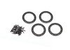 Beadlock rings, black (1.9') (aluminum) (4)/ 2x10 CS (48)