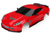 Body, Chevrolet Corvette Z06, red (painted, decals applied)