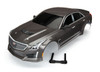 Body, Cadillac CTS-V, silver (painted, decals applied)