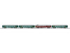 W441-40661  Swiss Tin-Plate 4-Car Set - 3-Rail - Ready to Run -- Swiss Federal Railways SBB (Era III 1960s, 1 brown & 3 green)