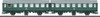 W441-43183  DB Pair of Passenger Cars, Type B3ygeb - 3-Rail Ready to Run -- German Federal Railroad DB (Era IV 1962, green, gray)