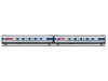 W441-43436  TGV POS 2nd Class Intermediate R6/R7 2-Car Add-On Set - 3-Rail Ready to Run -- French State Railways SNCF #4415 (Era VI 2012; orange, gray, white)