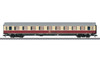 43864 Type Apumz 121 1st Class Coach - 3-Rail - Ready to Run -- German Federal Railroad DB (Era IV 1973, red, ivory, silver)
