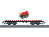 44734 Clip-On Block Car w/Plastic Block Deck - 3-Rail - Ready to Run - Start Up -- Red (Compatible w/Plastic Locking Building Blocks)