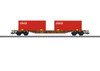 47434 Type Sgns 1 Flatcar with 20' Container Load - 3-Rail - Ready to Run -- AAE Cargo (Era VI 2016, Boxcar Red, Red Coca-Cola Containers)