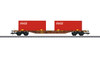47434 Type Sgns 1 Flatcar with 20' Container Load - 3-Rail - Ready to Run -- AAE Cargo (Era VI 2016, Boxcar Red, Red Coca-Cola Containers)