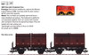 W441-48274  Container Flatcar w/24 Cubic Meter Container Load 2-Pack - Ready to Run -- German Federal Railway (Era IV; black, brown)