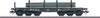 W441-48689  Type SSym 46 Heavy-Duty Flatcar w/Steel Slab Load - 3-Rail Ready to Run -- German Federal Railroad DB (Era III, gray)