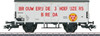 W441-48772  2-Axle Wood Beer Reefer - 3-Rail Ready to Run -- Brouwerij de 3 Hoefijzers (Era III 1950; white, red, yellow)