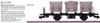 W441-58471  Type BT 10 Flatcar w/Eokrt 011 & Edkrt 201 Container Load - Ready to Run -- German Federal Railroad DB (Era III, black w/gray Containers)
