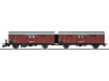 58824 Leig Unit Type Hkr-z 321 2-Unit Boxcar - Ready to Run -- German Federal Railroad DB #2 (Era IV, Boxcar Red, white, silver)
