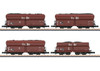 86307 Type OOtz 43 and 3 Type 50 Hopper with Load Set - Ready to Run - Exclusiv -- German Federal Railroad DB (Era III, Boxcar Red)