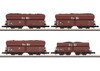86307 Type OOtz 43 and 3 Type 50 Hopper with Load Set - Ready to Run - Exclusiv -- German Federal Railroad DB (Era III, Boxcar Red)