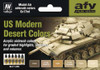 17ml Bottle US Modern Desert Colors Model Air Paint Set (6 Colors)