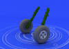 1/48 Aircraft- Spitfire Wheels 4-Spoke for EDU (Resin)