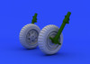 1/48 Aircraft- Fw190 Main Undercarriage Wheels Early for EDU (Resin)