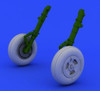 1/48 Aircraft- Spitfire Mk XVI Wheels 3-Spoke for EDU (Resin)