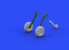 1/72 Aircraft- Spitfire Mk IX Wheels 5-Spoke Smooth Tire for EDU (Decals & Resin)