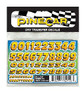 P4016 Yellow Numbers Dry Transfer - 2012 Season