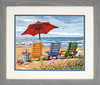 Beach Chair Trio w/Umbrella Paint by Number (14"x11")