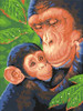 Chimp & Baby Paint by Number (9"x12")