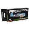 AK Interactive Real Colors WWII US Navy & USMC Aircraft Colors Set (Set of 6)