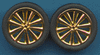 PGH-1252  1/24-1/25 Bellas Gold Rims w/Tires (4) (D)