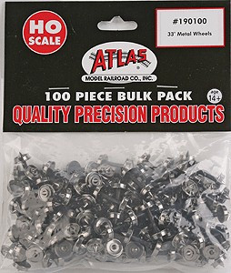 ATL190100  HO Metal Wheel, 33""/Caboose (100)