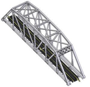 ATL2571  N KIT Code 80 Through Truss Bridge, Silver