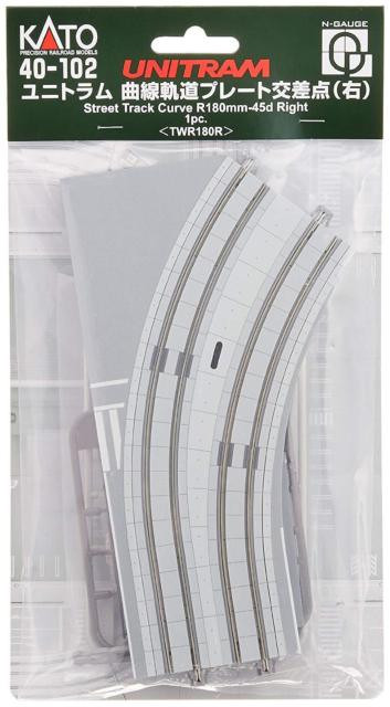KAT40102  N UNITRAM R180-45 RH Curve Street Track/1pc