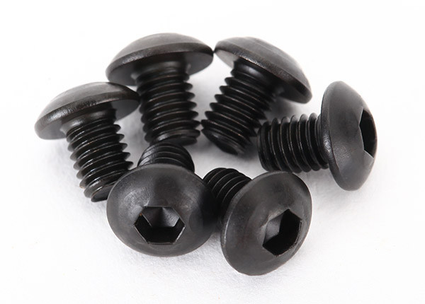 Screws, 3x4mm button-head machine (hex drive) (6)