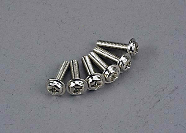 Screws, 3x12mm washerhead machine (6)