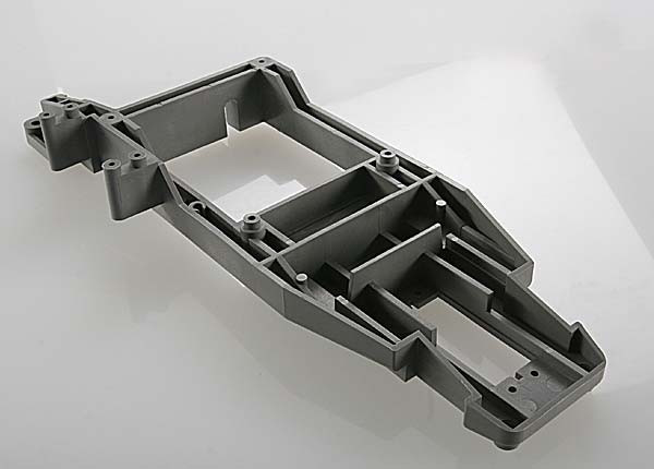 Chassis backbone, plastic/ throttle servo mount (grey)