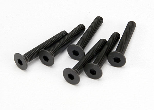 Screws, 3x20mm countersunk machine (hex drive) (6)