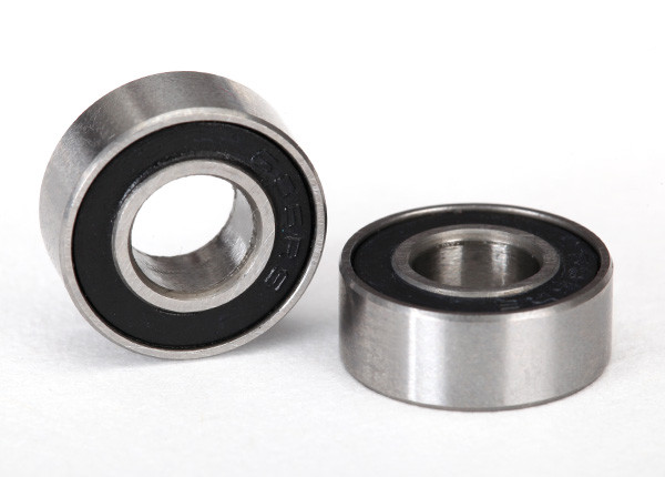Ball bearings, black rubber sealed (6x13x5mm) (2)