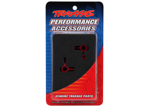Steering blocks, aluminum (red-anodized) (left & right)