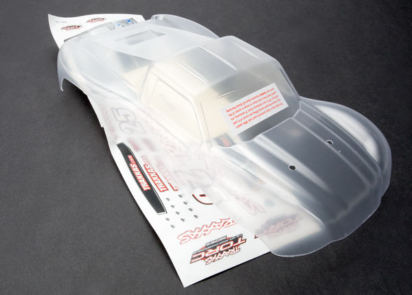 Body, 1/16 Slash (clear, requires painting)/ grille, lights decal sheet