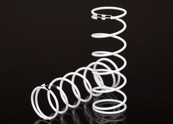 Spring, shock, white (GTR xx-long) (0.874 rate black) (1 pair)