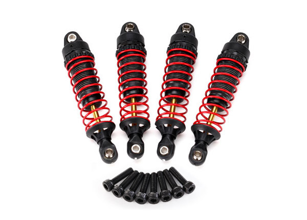 Shocks, GTR hard-anodized, PTFE-coated aluminum bodies with TiN shafts (fully as