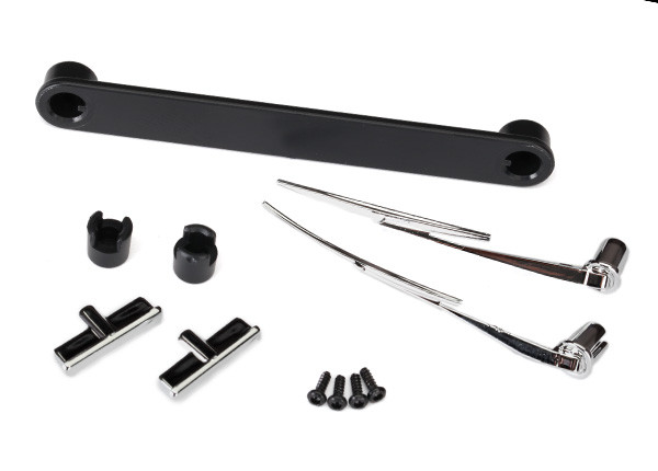 Door handles, left & right/ windshield wipers, left & right/ retainers (3)/ 1.6x5 BCS (self-tapping) (4) (fits #8010 body)